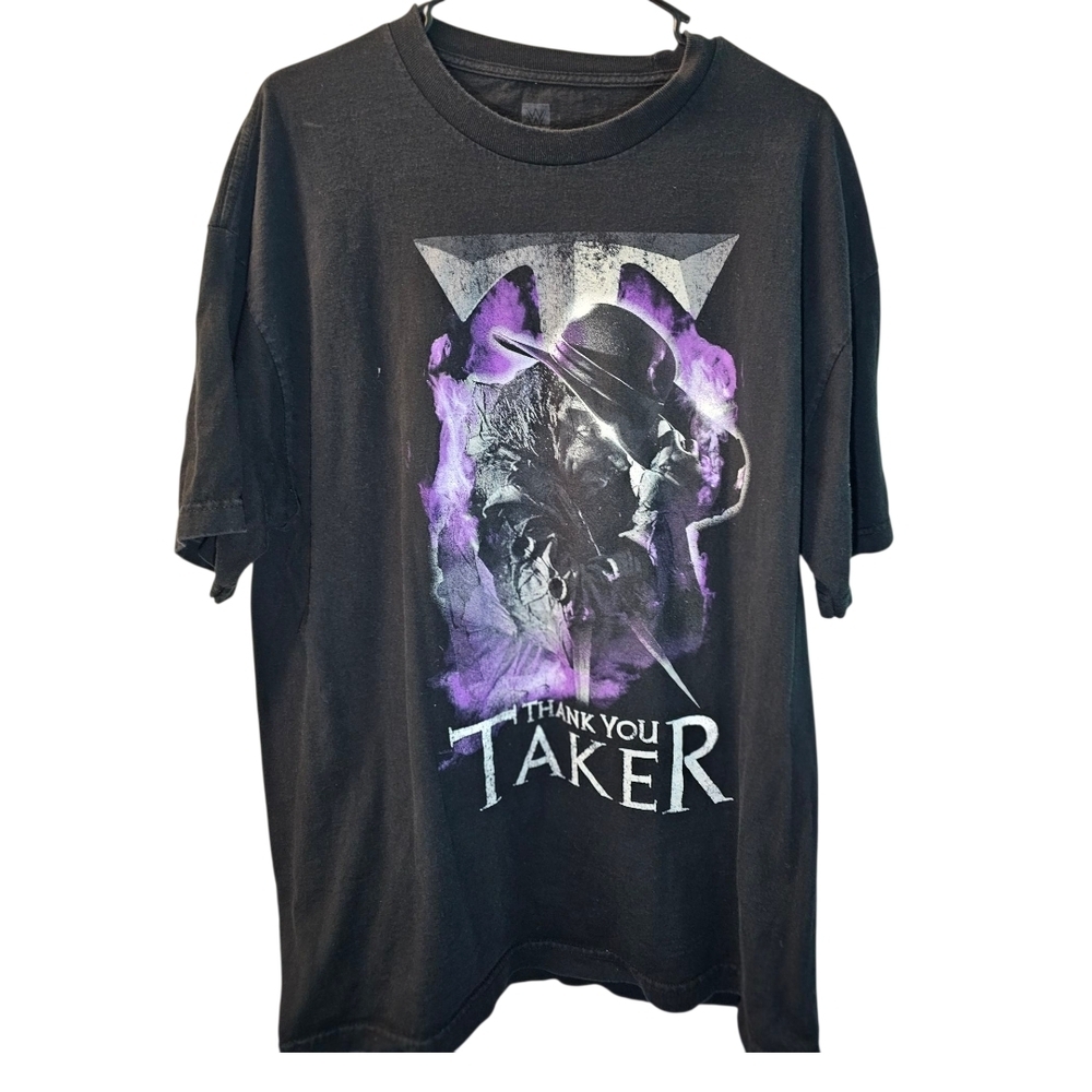 WWE Undertaker Black and Purple Short Sleeve Tee - Thank You Taker XL